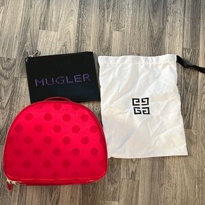 Lot of 3 designer makeup/storage bags